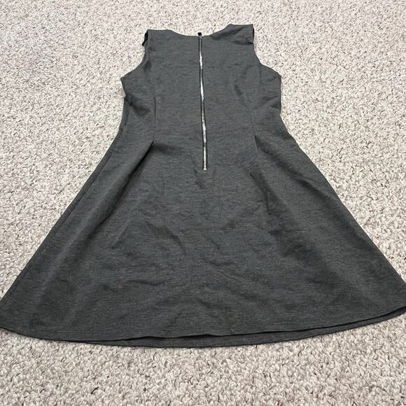 Of Mercer New York High Neck Gray Dress Sz 6 Classic A-Line Mini Minimalist - Picture 7 of 7